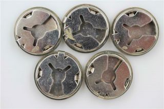 NAVAJO SOUTHWESTERN VINTAGE STERLING SILVER SET OF 5 GREAT DESIGN BUTTON COVERS 2