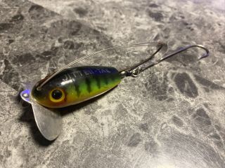 Vintage Fred Arbogast Jitter - Tail Scarce Weedless Top Water Bass Fishing Lure