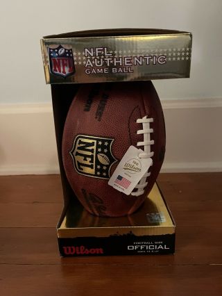 Nfl Authentic Wilson “the Duke” Game Football Signed By Eric Ebron