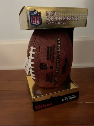 NFL Authentic Wilson “The Duke” Game Football Signed By Eric Ebron 2