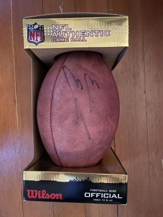 NFL Authentic Wilson “The Duke” Game Football Signed By Eric Ebron 3