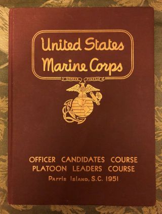 1951 Marine Corps Officer Candidates/platoon Leaders Course Parris Island S.  C.