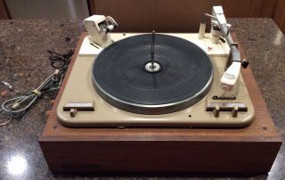 Vintage Garrard Type A Turntable With Wooden Base/drawer Parts