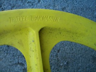 Vintage 1980s Troxel Trakmaster Mag Wheel old school BMX YELLOW FRONT 1980 2