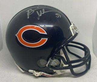 Brian Urlacher Signed Chicago Bears Mini Helmet Autographed W/ Hologram Auto Hof