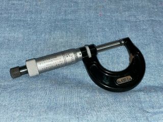 Starrett Micrometer Caliper No.  436 - 1 in with Papers & Box VTG Machinist Tool 2