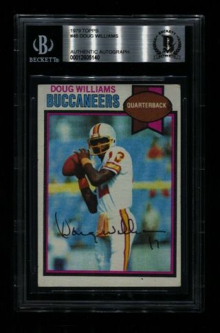 1979 Topps Doug Williams Rc 48 Buccaneers Signed Auto Beckett Bas