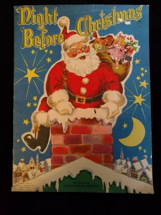 1947 Whitman Santa Claus The Night Before Christmas Picture Story Book