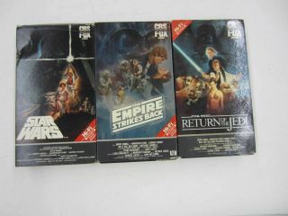 Vintage Star Wars Trilogy Vhs Cbs/fox Theatrical Versions Empire Jedi