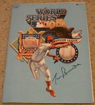 Tommy Lasorda (d.  2021) Signed 1981 World Series Program Los Angeles Dodgers