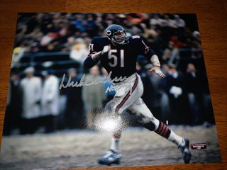 Dick Butkus Hand Signed 8x10 Photo Autographed Chicago Bears Hof