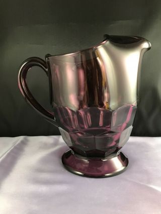 Vintage Viking Amethyst/purple Glass Georgian Lemonade Pitcher 48oz