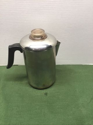 Vintage 1801 Revere Ware Copper Clad 8 Cup Coffee Pot