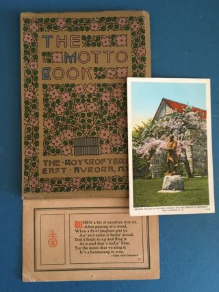 Roycroft Elbert Hubbard Motto Book,  Post Card,  Vintage Motto Card