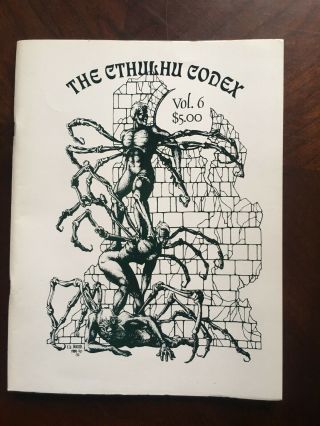 Cthulhu Codex Number 6 1989 Fungoid Press Back Cover By Clark Ashton Smith