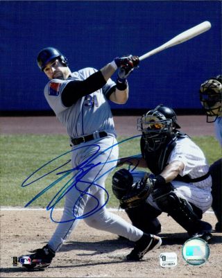 Mike Piazza York Mets Signed 8x10 Glossy Photo Global Authenticated
