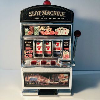 Bandit Slot Machine Jackpot Money Bank Downtown Las Vegas Vintage Edition