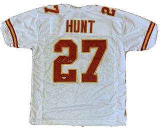 Kareem Hunt Autographed Custom Kansas City Chiefs White Jersey W/ Authenticity