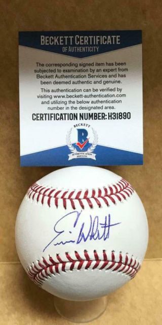 Ernie Whitt Toronto Blue Jays Signed Autographed M.  L.  Baseball Beckett H31890
