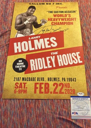 Larry Holmes Autographed Signed 18x22 Promotional Appearance Poster - Psa/dna