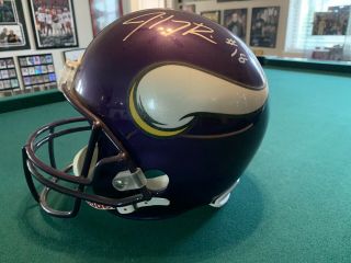 Minnesota Vikings Full Size Riddell Helmet Signed Percy Harvin Sidney Rice