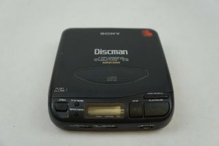 Vintage Sony Discman D - 33 Mega Bass Black Portable Disc Player Tested/working