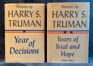 Memoirs,  Harry S Truman (1st Edition 1955) Vol 1/2 Years Of Trial Hope Decisions