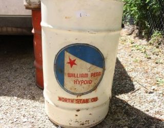 North Star William Penn Hypoid Oil Can Drum Rare Collectible Vintage Oil Sign
