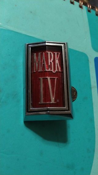 72 - 76 Lincoln Mark Iv Grille Emblem Ornament Trim Insignia 73 74 75 Vintage Oem