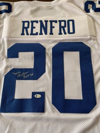 Mel Renfro Hof 1996 Signed Dallas Cowboys Jersey Beckett Autographed