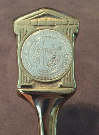 Vtg Virginia Metal Crafters,  Brass Letter Opener,  North Carolina State Seal
