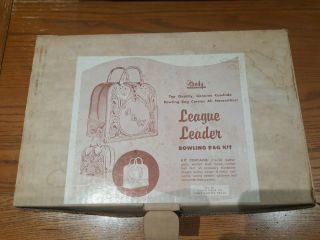 Vintage Tandy Leather League Leader Bowling Bag Kit Nib Leathercraft 4458