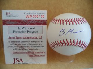 Brandon Marsh Los Angeles Dodgers Signed Autograph Ml Baseball Jsa Wp838138