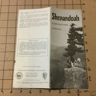 Vintage Brochure: Shenandoah National Park Virginia 24pgs Rusty Staples