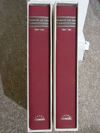 Library Of America The Debate On The Constitution Part 1 And 2 Slipcase 1st Ed.