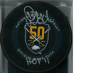 Doug Gilmour Autographed Buffalo Sabres Official Anniversary Hockey Puck