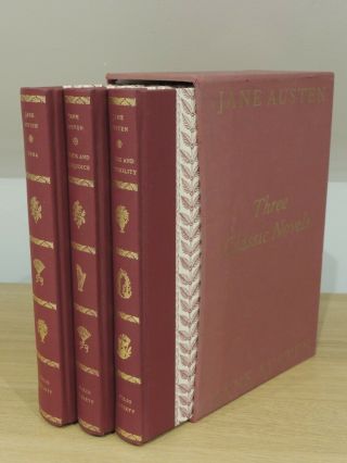 Three Classic Novels By Jane Austen - 3 Volumes - Folio Society 1997