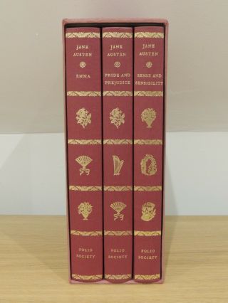 Three Classic Novels by Jane Austen - 3 volumes - Folio Society 1997 2