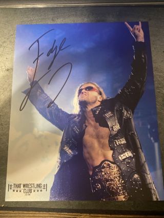 Edge Signed Wwe 8x10 Photo That Wrestling Club No Hof Picture Autograph