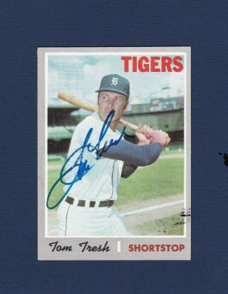 Tom Tresh Signed York Yankees 1970 Topps Baseball Card