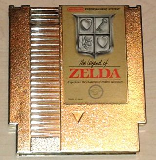 The Legend Of Zelda 1 One Nintendo Nes Vintage Gold Game Cartridge