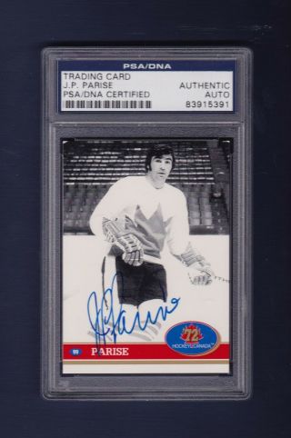 J.  P.  Parise Signed Canada Cup 1991 Future Trends Hockey Card Psa Authenticated