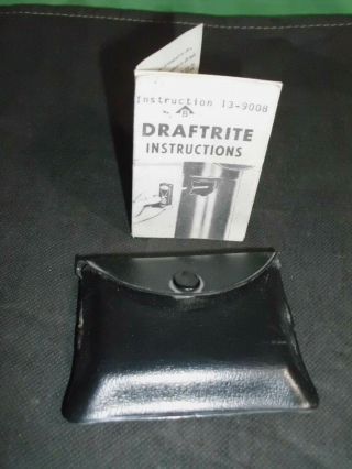 Vintage Bacharach Draft Rite Gauge 13 - 9008,  In Carry Pouch,  Complete