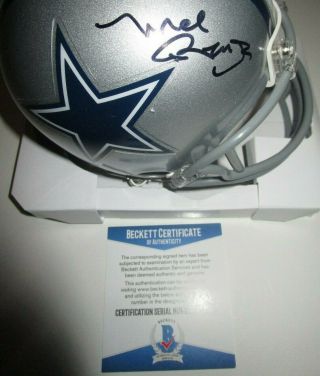 Mel Renfro Hof 96 Dallas Cowboys Autographed Signed Mini - Helmet Beckett Bas