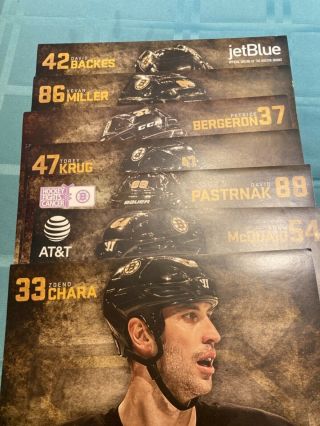 (7) Seven 2016 - 17 Boston Bruins Game Day Posters (for Players)