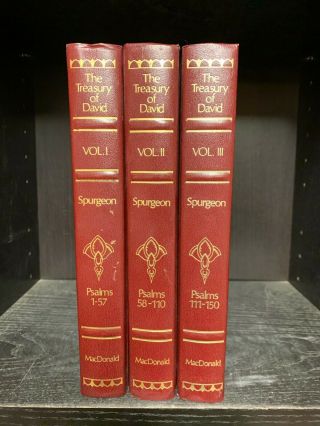 B7 3 Volume Set C.  H.  Spurgeon The Treasury Of David Hardcover Bound Macdonald
