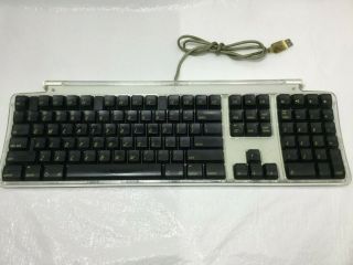 Vintage Apple Macintosh Pro Keyboard M7803 Clear Case Black Keys