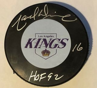 Marcel Dionne Signed Autographed Los Angeles Kings Puck Hof The Goalie " S Den