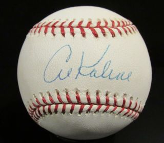 Al Kaline Autographed Rawlings Official Major League Baseball Mounted Memories