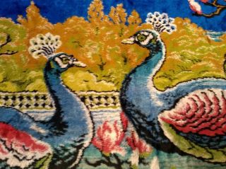 Vintage Tapestry Motive Peacock - 3